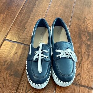 Anthologies Silent D Leather Lace-Up Boat Shoes